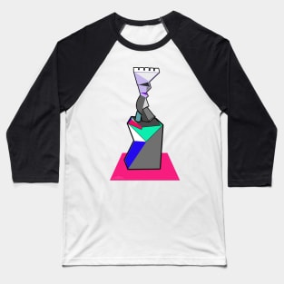 Cartoon Monument Baseball T-Shirt